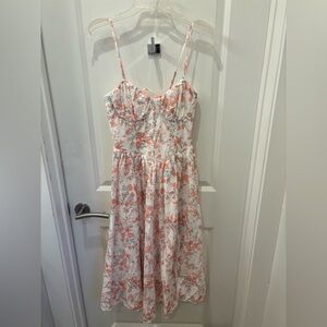NWT Jessica Simpson Floral corset style Spaghetti Strap Midi Sundress - S